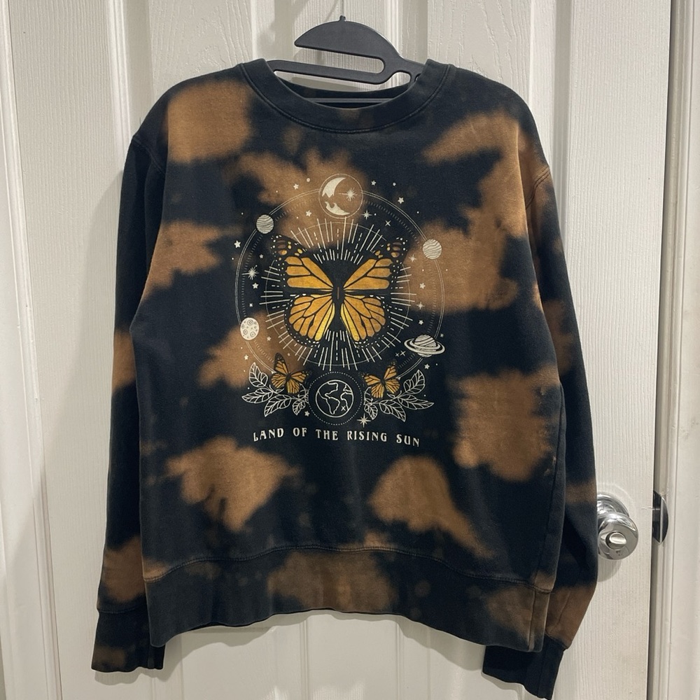Tilly's FULL TILT Acid Wash Tie-Dye Crewneck